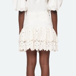 Sea New York Hazel Eyelet Tiered Ruffle Skirt